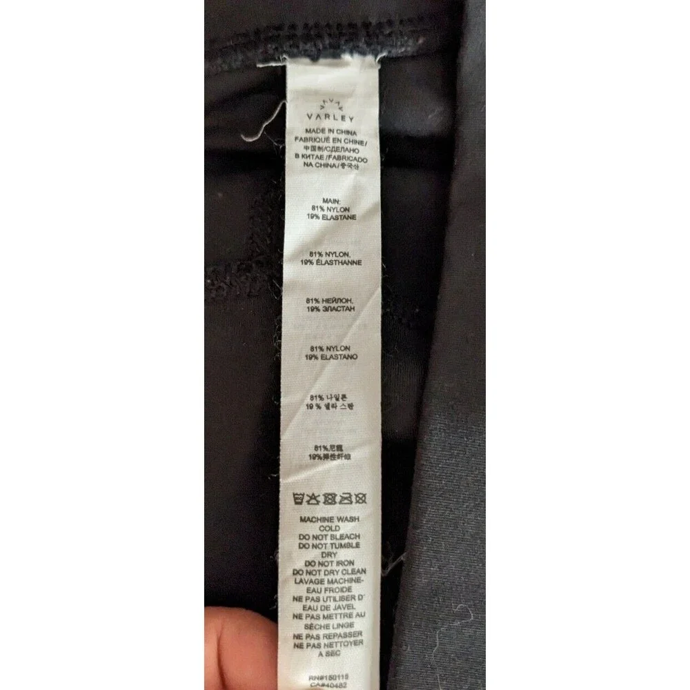 Varley Womens Medium Black High Rise 24